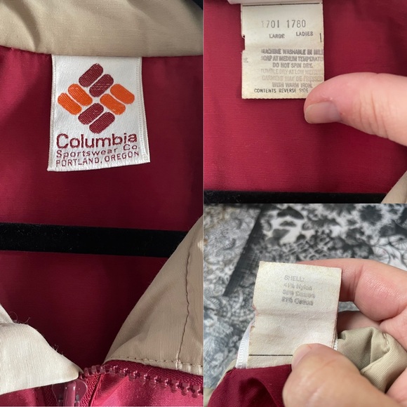 Vintage Columbia Red 1/4 Zip Windbreaker Jacket - Picture 15 of 16